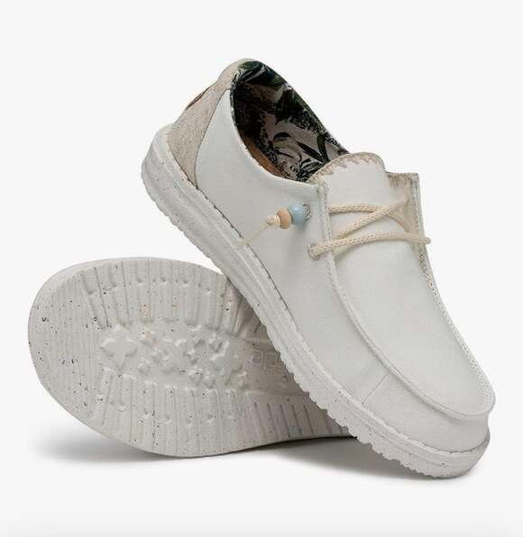 HEYDUDE Shoes - HEYDUDE Women's Wendy Natural Salt White Slip-On Casual Shoes